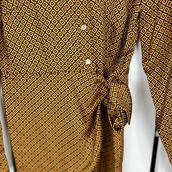 Michael Kors NWOT Button-Down Tie Dress Size Small in Marigold - Picture 10 of 11